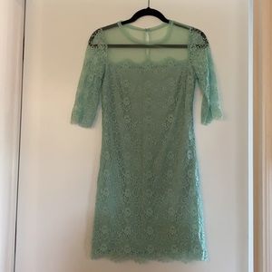 BCBG Paris, beautiful green lace dress, size 2